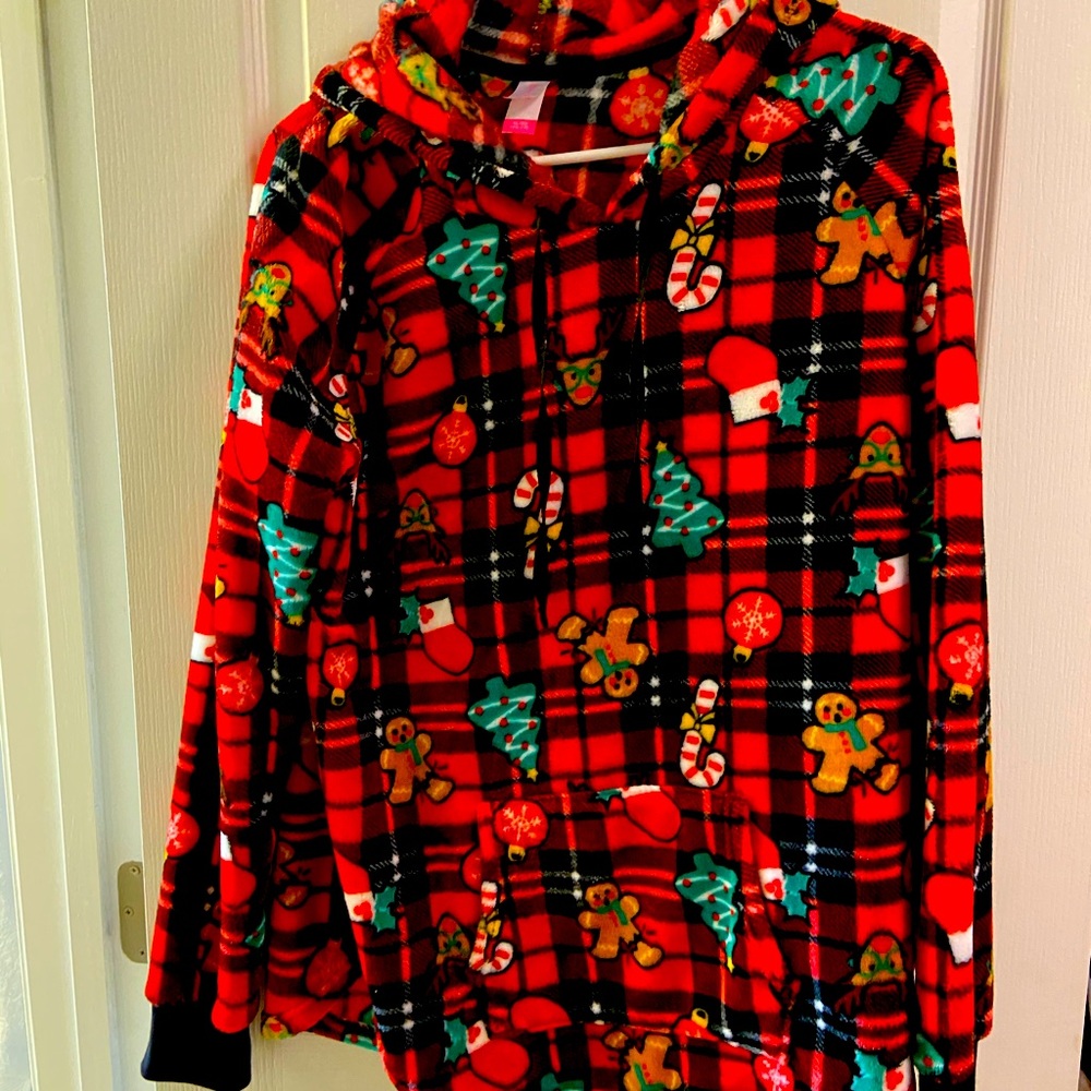 Christmas hooded fleece